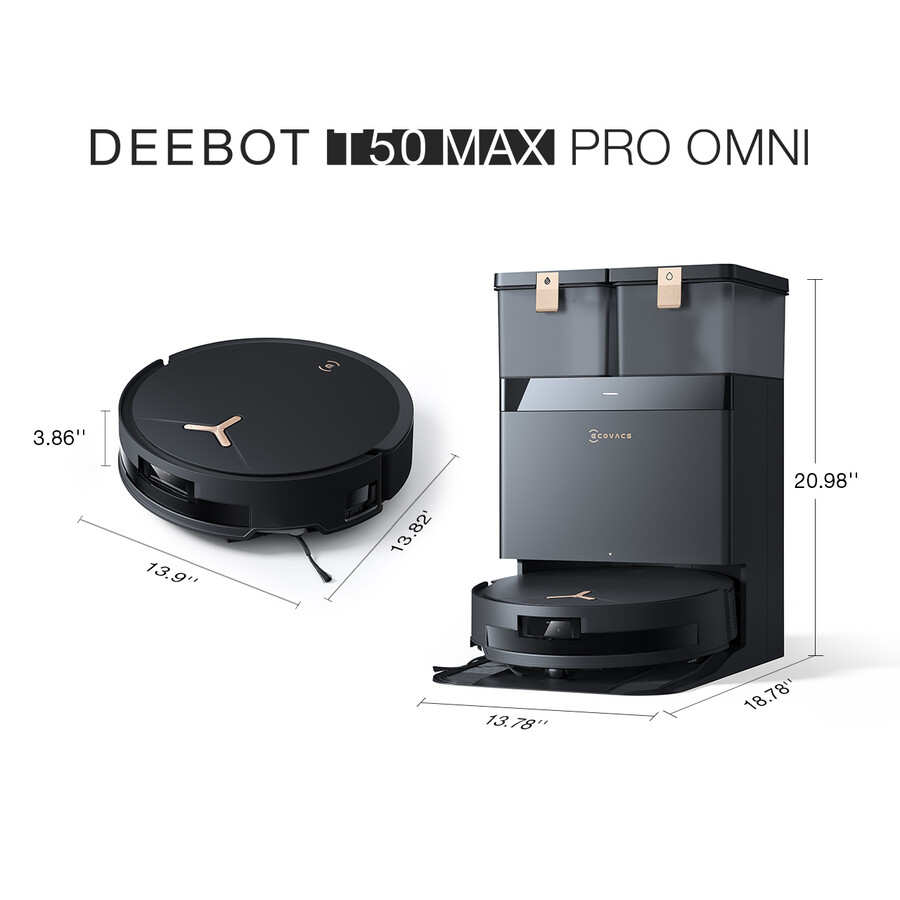 deebot t50 max pro omni saug- und wischroboter für tierhaare teppich leistungsstark ki