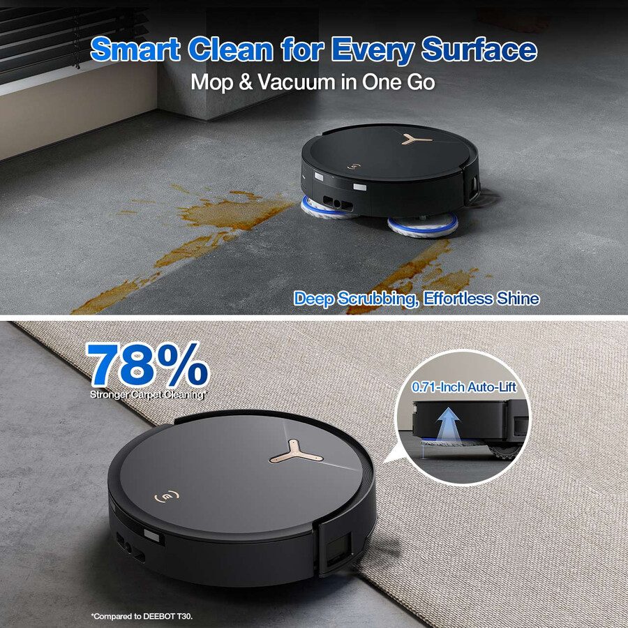 deebot t50 max pro omni saug- und wischroboter für tierhaare teppich leistungsstark ki