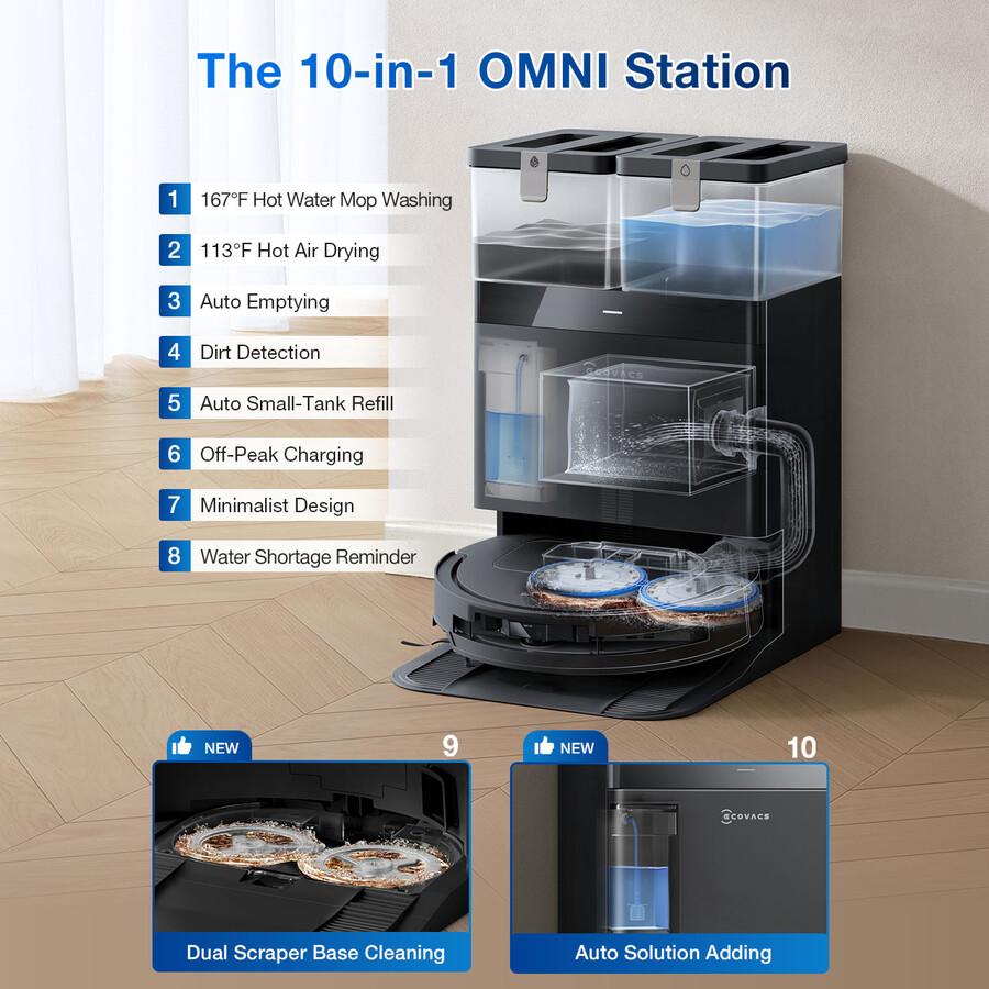 deebot t50 pro omni saug- und wischroboter mit lidar starke saugkraft teppich schlank