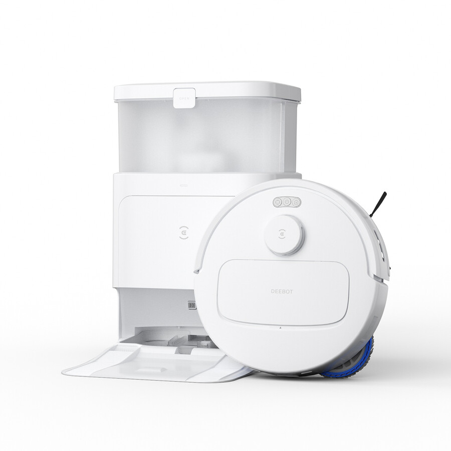 deebot n30 pro omni weißer selbstentleerender saug- und wischroboter kantenreinigung starke saugkraft app-steuerung